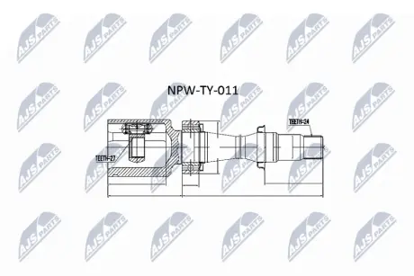 Шрус піввісі NTY NPWTY011