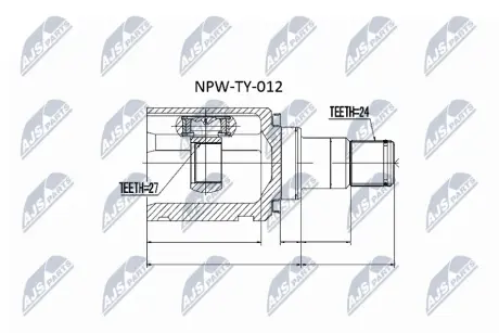 Шрус піввісі NTY NPWTY012