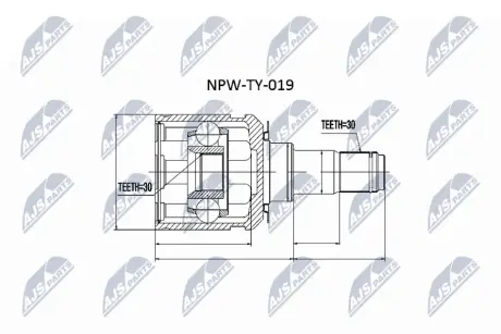 ШРКШ внутр. Toyota LC120 FR R/L IN 02- NTY NPW-TY-019