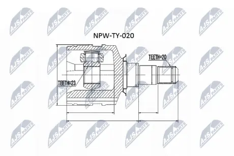 Автозапчасть NTY NPWTY020