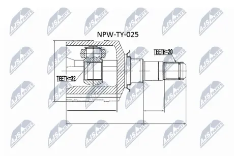 Автозапчасть NTY NPWTY025