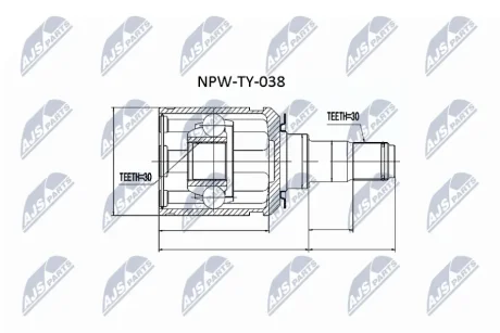 ШРКШ внутр. TOYOTA LAND CRUISER 100, LEXUS LX (вир-во) NTY NPWTY038