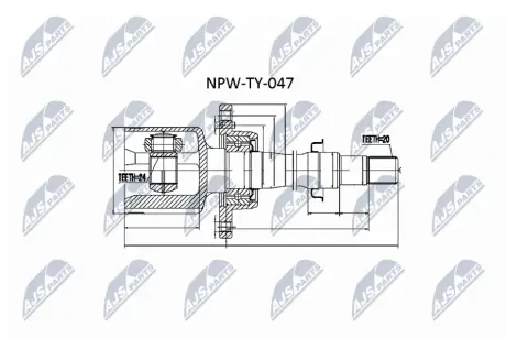 Автозапчасть NTY NPWTY047