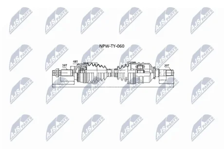 Автозапчасть NTY NPWTY060