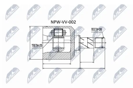 Автозапчасть NTY NPWVV002