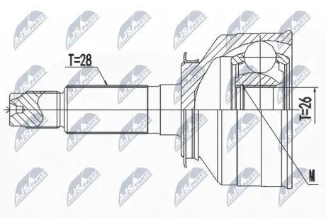 Шарнір рівних кутових швидкостей (ШРУС) NTY NPZ-KA-366