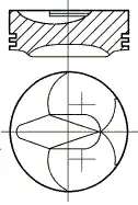 Engine piston. Поршень двигателя NURAL 8728710030