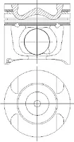 Поршень з кільцями OPEL/RENAULT 84,50 2,0 dCi M9R 06- (вир-во) NURAL 87-422007-10