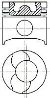 Engine piston. Поршень двигателя NURAL 8742230000