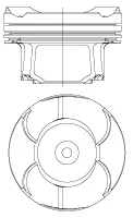 Поршень з кільцями FORD 71,90 M1JC 1.0 ECOBOOST(вир-во) NURAL 8742430000