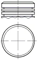 Engine piston. Поршень двигателя NURAL 8742630000