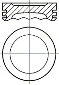 Engine piston. Поршень двигателя NURAL 8742710000
