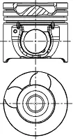 Поршень з кільцями HYUNDAI/KIA 91.50 2.5 CRDI D4CB (вир-во) NURAL 8743170700