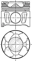 Поршень (91,6+0,5мм) (циліндр 3, 4) Mitsubishi - 4D56-HP NURAL 8744350710 (фото 1)