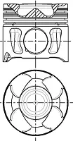 Поршень (91,6+0,5мм) (циліндр 3, 4) Mitsubishi - 4D56-HP NURAL 8744350710