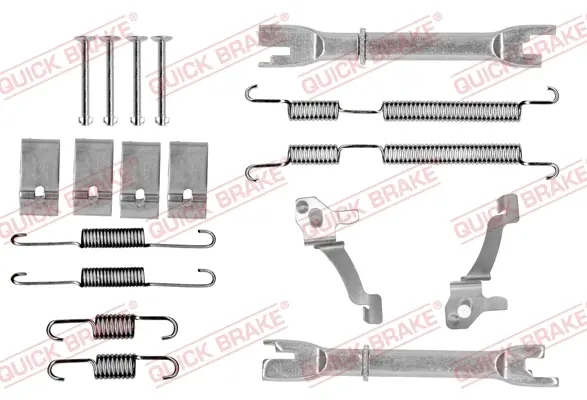 комплект пружинок колодок ручника hyundai getz/i10/i20/opel agila 02- (к-кт) OJD QUICK BRAKE 1050017S - фото 1