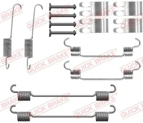 Монтажний набір гальмівної колодки NISSAN MICRA V RENAULT CAPTUR I 0.9-1.6 06.13- OJD QUICK BRAKE 1050076 (фото 1)