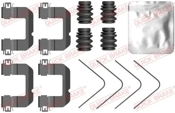 монтажний набір гальмівних колодок передн KIA RIO IV, STONIC 1.0-1.6D 01.17- OJD QUICK BRAKE 1090102 - фото 1
