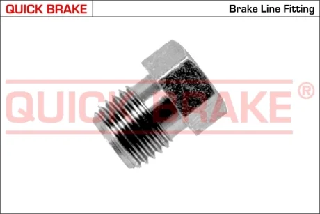 QUICK BRAKE З\'єднувач трубки гальмівної (3/8\'\'x24/10x14.4/d5.0) OJD QUICK BRAKE J