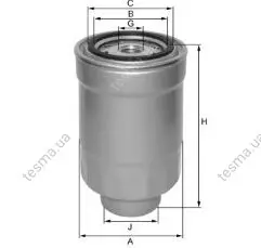 Фильтр топливный сепаратор, элемент. Фільтр паливний, елемент. Fuel filter, water separator, element. ONFIL FILTER ON5058M (фото 1)