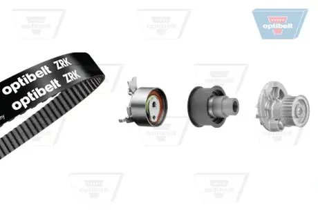Водяной насос + комплект зубчатого ремня OPTIBELT KT1077W1