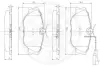 Комплект тормозных колодок, дисковый тормоз OPTIMAL 10054 (фото 3)