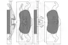 Комплект тормозных колодок, дисковый тормоз OPTIMAL 10302 (фото 3)