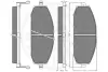 Комплект тормозных колодок, дисковый тормоз OPTIMAL 10346 (фото 3)