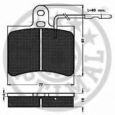 Комплект тормозных колодок, дисковый тормоз OPTIMAL 9135 (фото 1)
