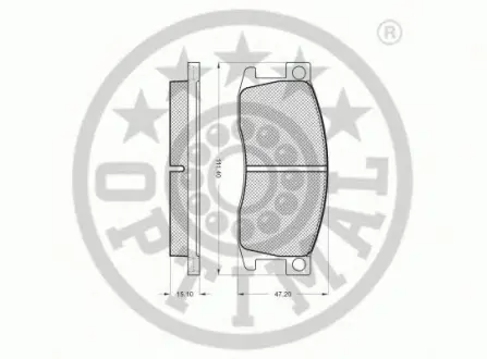 Комплект тормозных колодок, дисковый тормоз OPTIMAL 9219