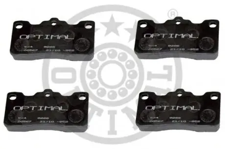 Комплект тормозных колодок, дисковый тормоз OPTIMAL 9266