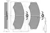 Комплект тормозных колодок, дисковый тормоз OPTIMAL 9333 (фото 3)