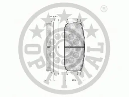 Комплект тормозных колодок, дисковый тормоз OPTIMAL 9442