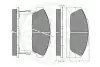 Комплект тормозных колодок, дисковый тормоз OPTIMAL 9685 (фото 3)