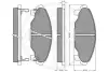 Комплект тормозных колодок, дисковый тормоз OPTIMAL 9962 (фото 3)