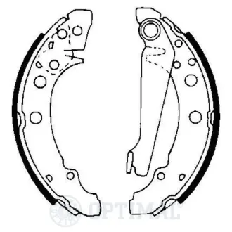 Комплект тормозных колодок OPTIMAL BB0450