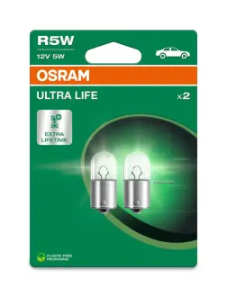 Лампа розжарювання R5W 12V 5W BA 15s Ultra Life (blister 2шт) (вир-во) OSRAM 5007ULT2BL