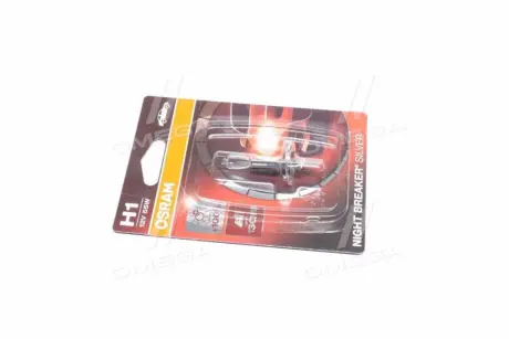 ЛАМПА H1 12V 55W P14.5s BLI Silverstar 2.0 NIGHT BREAKER SILVER OSRAM 64150NBS-01b