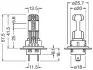 Комплект ламп (2шт.) LED H7/H18 16.2W 12V PX26D 6500К OSRAM 64210DWESYHCB (фото 3)
