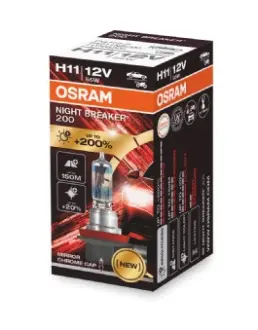 Лампа Osram NIGHT BREAKER® 200 H11 12V 55W PX26D +200% OSRAM 64211NB200