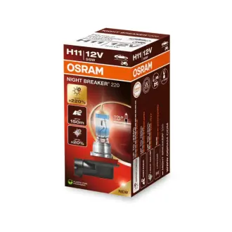 Лампа фарна H11 12V 55W PGJ19-2 NIGHT BREAKER (+220%) 1шт. (вир-во) OSRAM 64211NB220