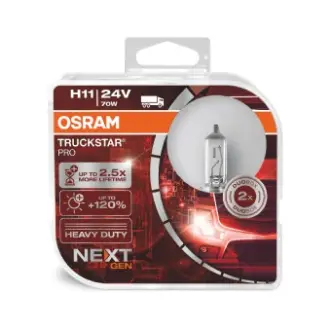 ЛАМПА H11 24V 70W PGJ19-2 DUO TRUCKSTUR PRO - знято з виробництва OSRAM 64216TSPHCB
