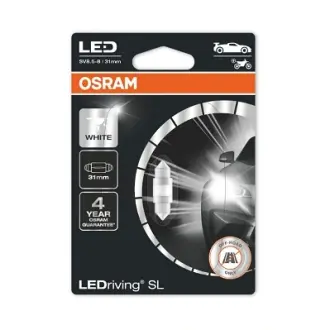Лампа светодиодная C5W 12V 1W SV8.5 LEDriving SL (31mm) (пр-во) OSRAM 6438DWP-1BL