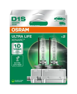 Лампа (Набір 2шт) D1S 85В 35Вт PK32D-2 в 4 рази довший термін служби Ultra Life 4300K OSRAM 66140ULT2HB