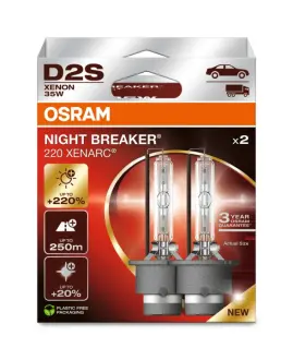 Лампа ксенонова D2S XENARC NIGHT BREAKER LASER Next Gen 35Вт. PK32d-2 (+220) компл.(вир-во) OSRAM 66240XN2-2HB