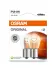 Лампа допоміжн. освітлення Р21W 12V 21W ВА15s (2 шт) blister eco-упаковка (вир-во) OSRAM 7506-2BL (фото 1)
