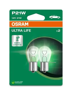 Лампа розжарювання P21W 12V 21W BA15s Ultra Life (компл.) (вир-во) OSRAM 7506ULT-2BL