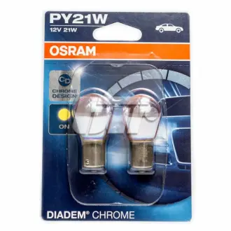 Лампа PY21W. PY21W 12V 21W BAU15S 2шт белая. свет OSRAM 7507DC-02B