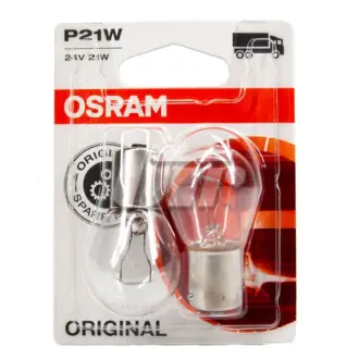Лампа (упаковка-блістер 2шт) P21W 24В 21Вт BA15S основна лампа Standard OSRAM 751102B