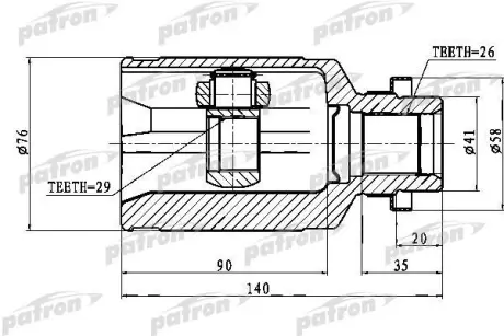 Автозапчасть PATRON PCV1758